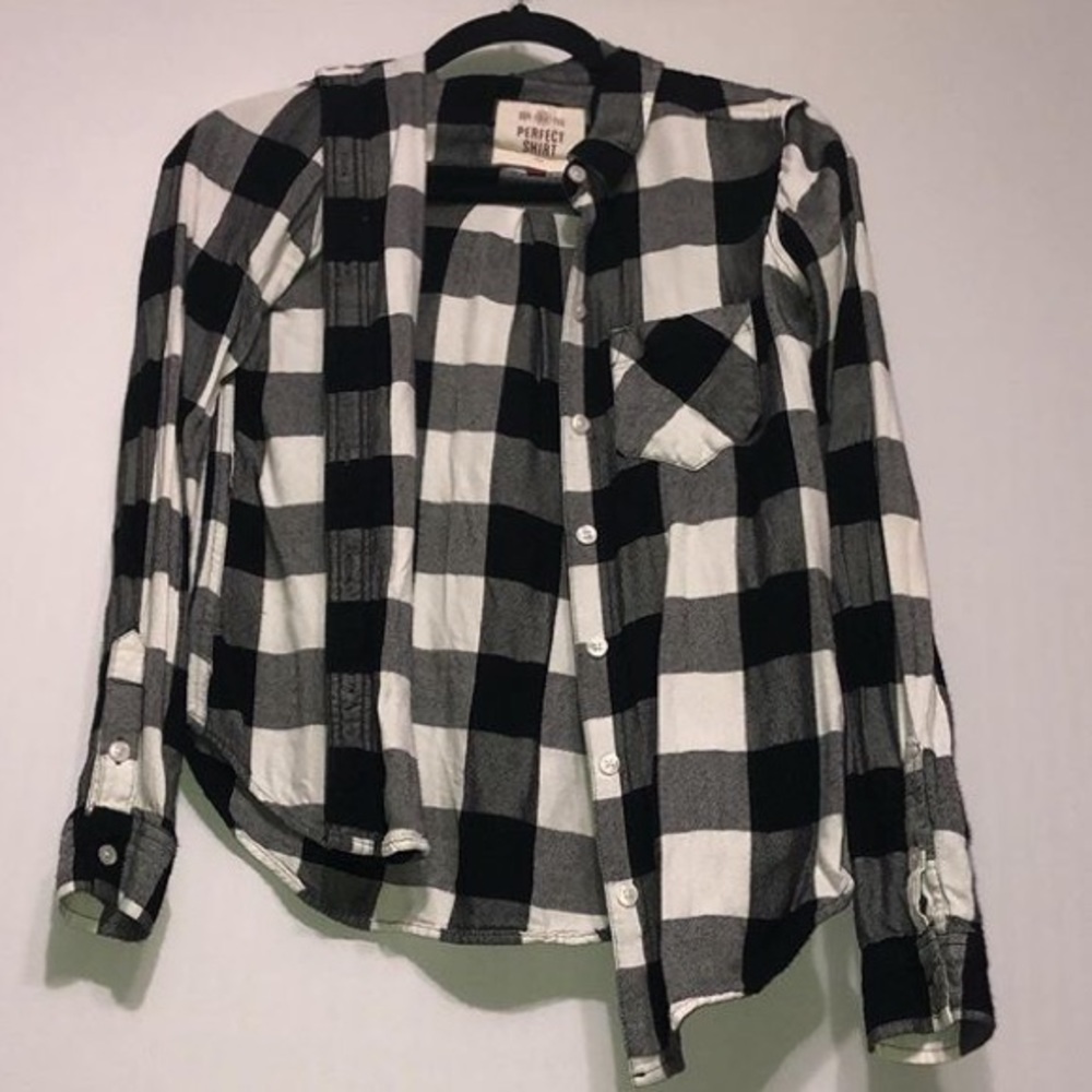 Black, grey and white flannel!